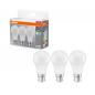 Preview: 3er Pack OSRAM B22d LED BASE Classic A 60 Glühlampe Bajonett Gewinde 8W wie 60W universalweißes Licht 4000K